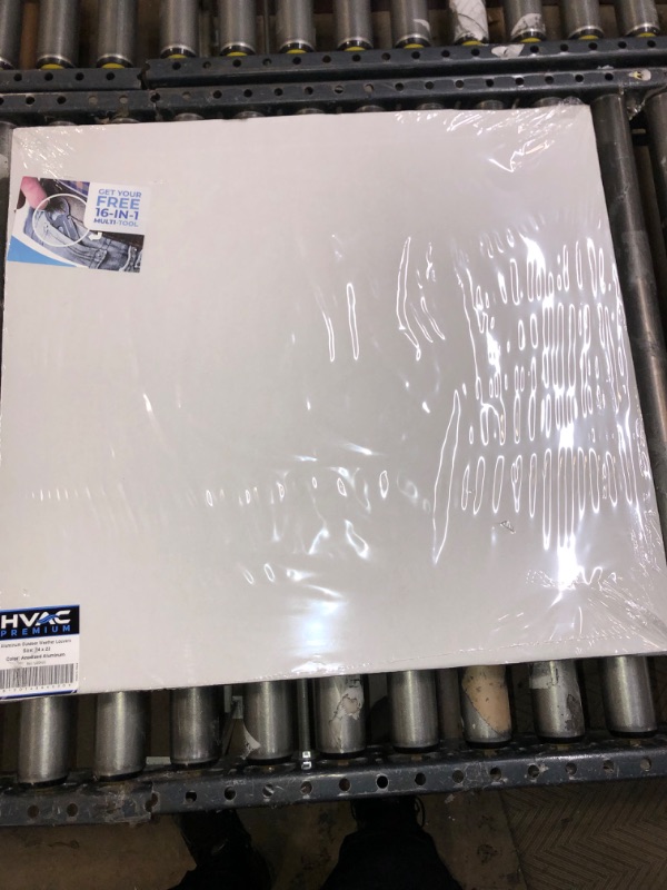 Photo 3 of 24"w X 22"h Aluminum Exterior Vent for Walls & Crawlspace - Rain & Waterproof Air Vent with Screen Mesh - HVAC Grille - Aluminum [Outer Dimensions 25.5”w x 23.5”h] 24 x 22 Anodized Aluminum