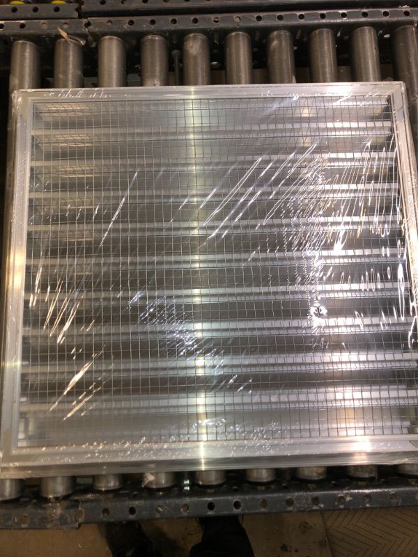 Photo 2 of 24"w X 22"h Aluminum Exterior Vent for Walls & Crawlspace - Rain & Waterproof Air Vent with Screen Mesh - HVAC Grille - Aluminum [Outer Dimensions 25.5”w x 23.5”h] 24 x 22 Anodized Aluminum