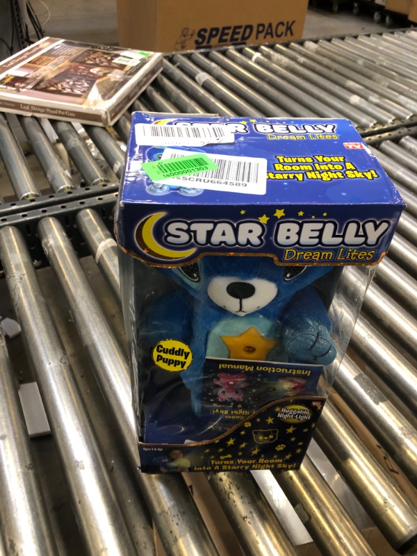 Photo 3 of Ontel Star Belly Dream Lites, Stuffed Animal Night Light, Cuddly Blue Puppy - Projects Glowing Stars & Shapes in 6 Gentle Colors, As Seen on TV Cuddly Puppy