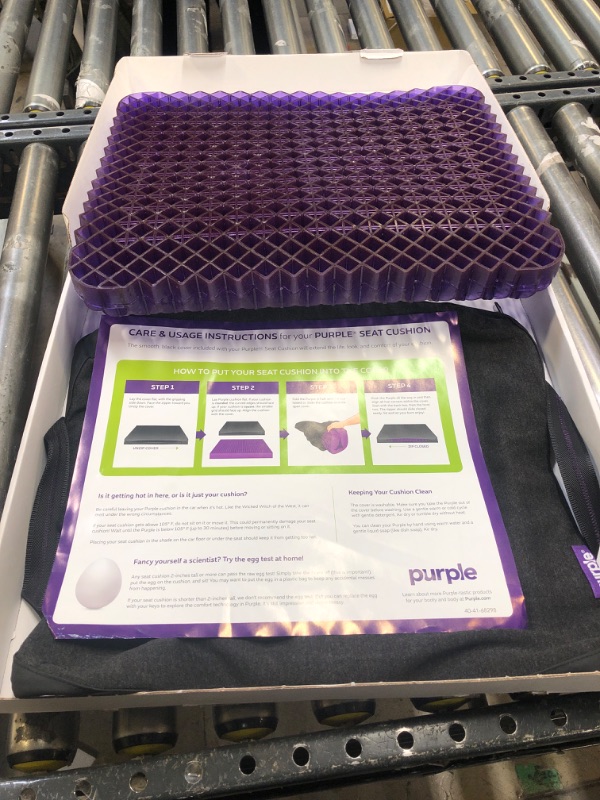 Photo 2 of Purple Royal Seat Cushion - Seat Cushion for The Car Or Office Chair - Temperature Neutral Grid