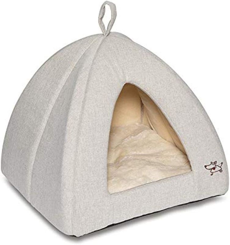 Photo 1 of Best Pet Supplies Pet Tent - Soft Bed for Dog and Cat 18" x 18" x H:16" Tan