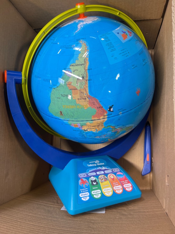 Photo 2 of Educational Insights GeoSafari Jr. Talking Interactive Globe with Talking Pen for Kids, Featuring Bindi Irwin, Gift for Boys & Girls, Ages 4+