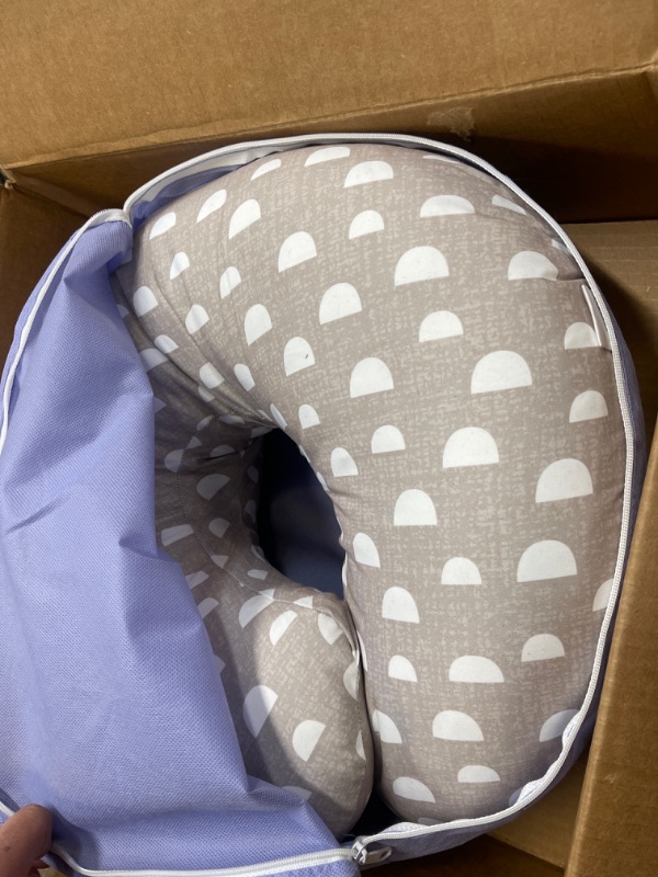 Photo 2 of Boppy Organic Nursing Pillow and Positioner | Sand Criss Cross | Breastfeeding, Bottle Feeding, Baby Support | with Organic Cotton Cover | Awake-Time Support | Amazon Exclusive