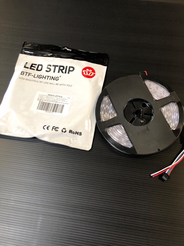 Photo 2 of BTF-LIGHTING WS2815 (Upgraded WS2812B) 16.4ft 300 Pixels Magic Dream Color Individually Addressable RGB LED Flexible Strip Light 5050 SMD Dual Signal IP67 Tube Waterproof DC12V White PCB