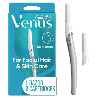 Photo 1 of Venus for Facial Hair & Skin Care Exfoliating Dermaplaning Razor + 2 Blade Refills Starter Kit - 3ct