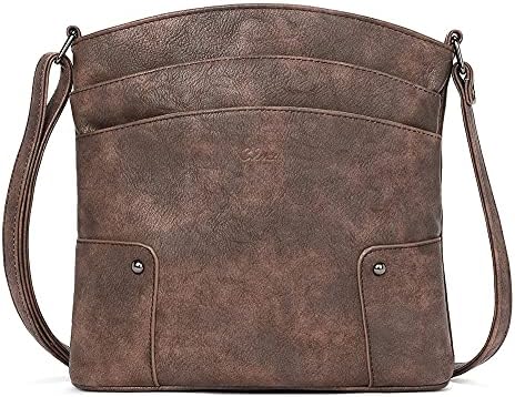 Photo 1 of CLUCI Crossbody Bags for Women Leather Purse Handbags Travel Triple Pockets Vintage Shoulder Bags