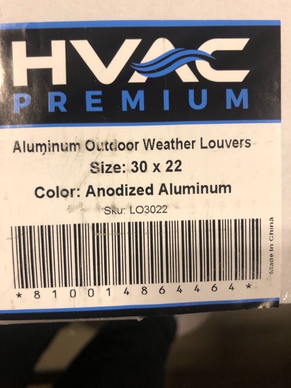 Photo 3 of 30"w X 22"h Aluminum Exterior Vent for Walls & Crawlspace - Rain & Waterproof Air Vent with Screen Mesh - HVAC Grille - Aluminum [Outer Dimensions 31.5”w x 23.5”h] 30 x 22 Anodized Aluminum*****Factory Sealed****