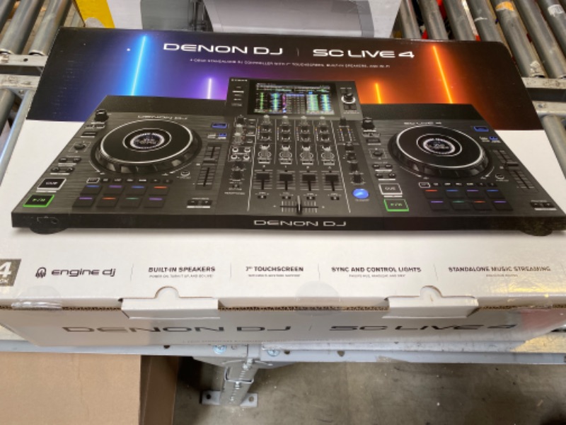 Photo 3 of Denon DJ SC LIVE 4 - Standalone DJ Controller, 4-Channel Mixer, Amazon Music Unlimited Streaming, Wi-Fi, Speakers, Serato DJ & Virtual DJ Compatible