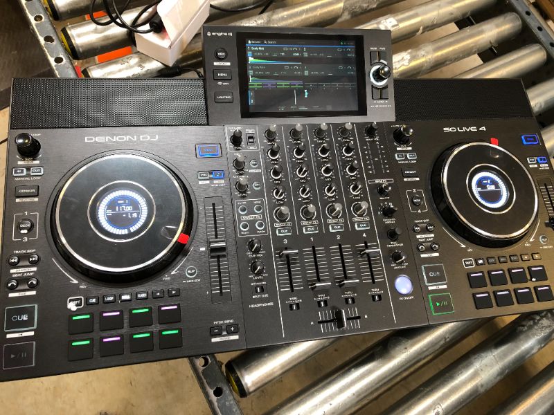 Photo 6 of Denon DJ SC LIVE 4 - Standalone DJ Controller, 4-Channel Mixer, Amazon Music Unlimited Streaming, Wi-Fi, Speakers, Serato DJ & Virtual DJ Compatible