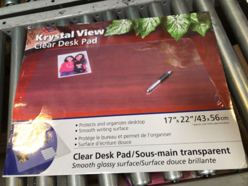 Photo 2 of Artistic Krystal View Anti-microbial Plastic Desk Pad 17"L x 22"W 938183
