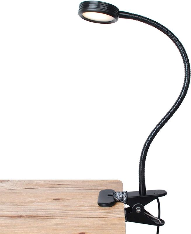 Photo 1 of LEPOWER Clip on Light/Book Light/Reading Light with 2 Color Changeable/Night Light Clip on for Desk, Bed Headboard and Computers (Black)