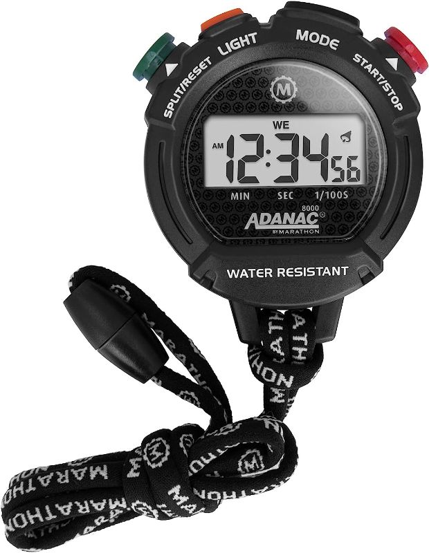 Photo 1 of ADANAC 8000 Professional Grade Digital Stopwatch with Tactile Feedback (Black)
