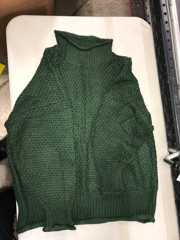 Photo 1 of  WOMENS FOREST GREEN KNITTED TURTLE NECK