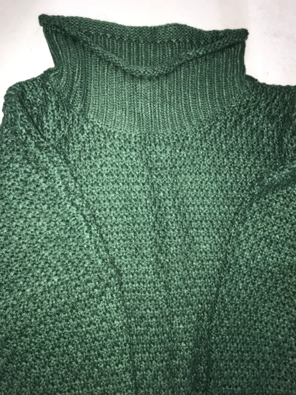 Photo 2 of  WOMENS FOREST GREEN KNITTED TURTLE NECK