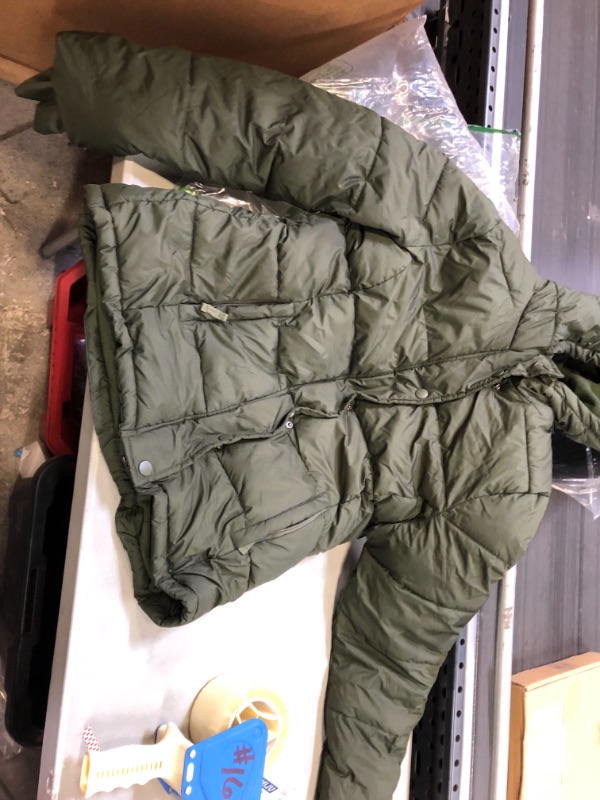 Photo 1 of GREEN WINTER PUFFER JACKET SIZE L  