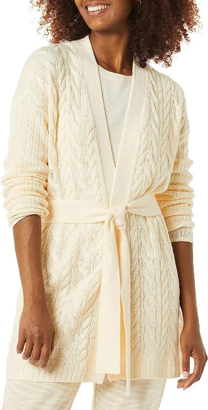 Photo 1 of Amazon Essentials Women's Soft Cable Longer Length Open-Front Cardigan Sweater