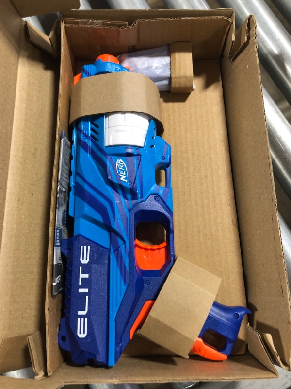 Photo 2 of NERF Elite Disruptor Blaster Reflex Blue -- 6-Dart Rotating Drum, 6 Official Elite Darts, Slam Fire (Amazon Exclusive) Reflex Blue Blaster