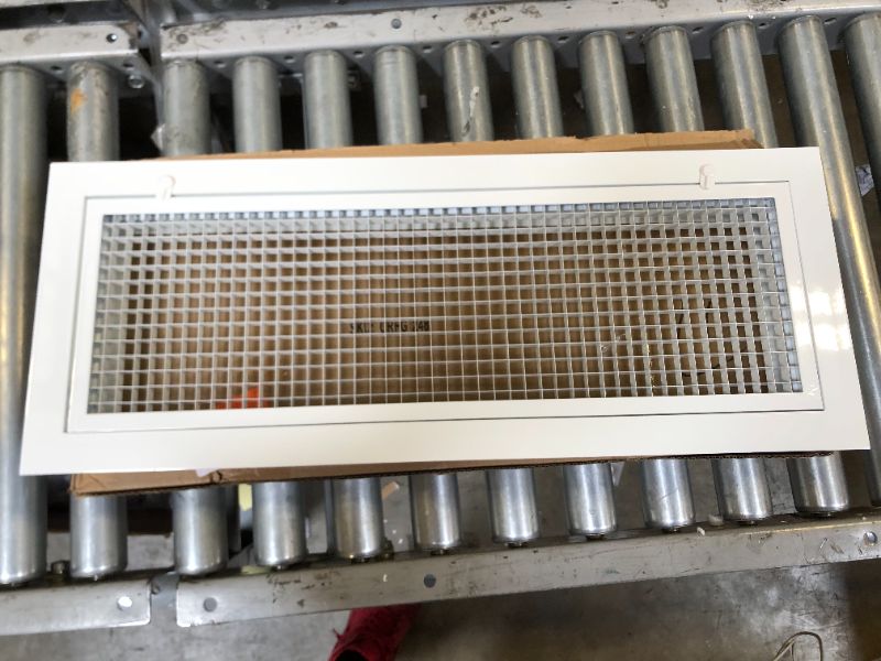 Photo 2 of 24" x 8" Cube Core Eggcrate Return Air Filter Grille for 1" Filter - Aluminum - White [Outer Dimensions: 26.5" x 10.5] 24 x 8 Return *Filter* Grille