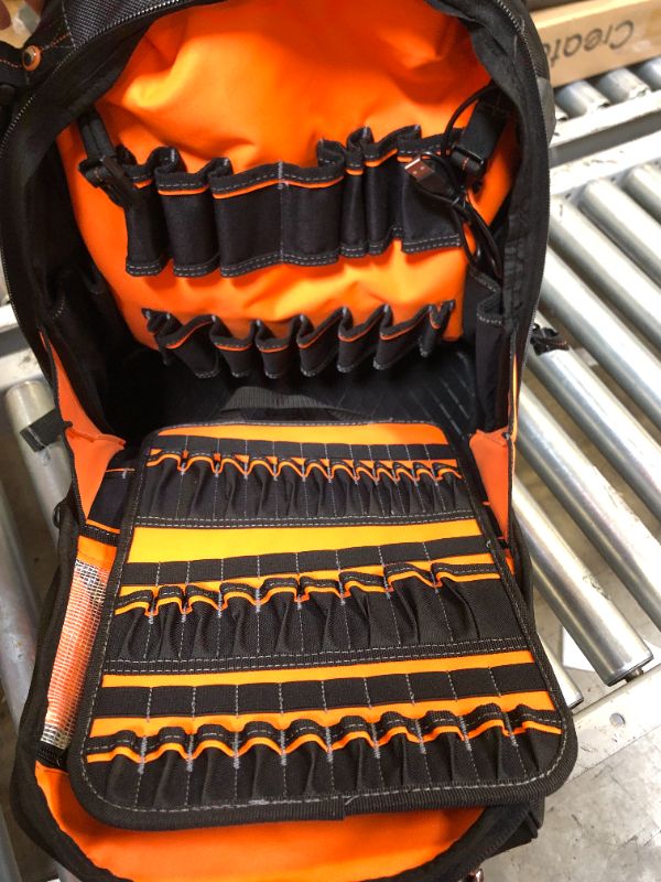 Photo 1 of 77-Pockets Tool backpack, Tool backpack for men, HVAC tool bag backpack, Electricians backpack tool bag, Large electrician backpack, Tool backpack for electricians, Tool backpack for construction