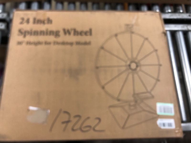 Photo 4 of 24 Inch Dual Use Spinning Prize Wheel 14 Slots Color Tabletop and Floor Roulette Wheel of Fortune, Spin The Wheel with Dry Erase Marker and Eraser Win The Fortune Spinner Game for Carnival Trade Show
