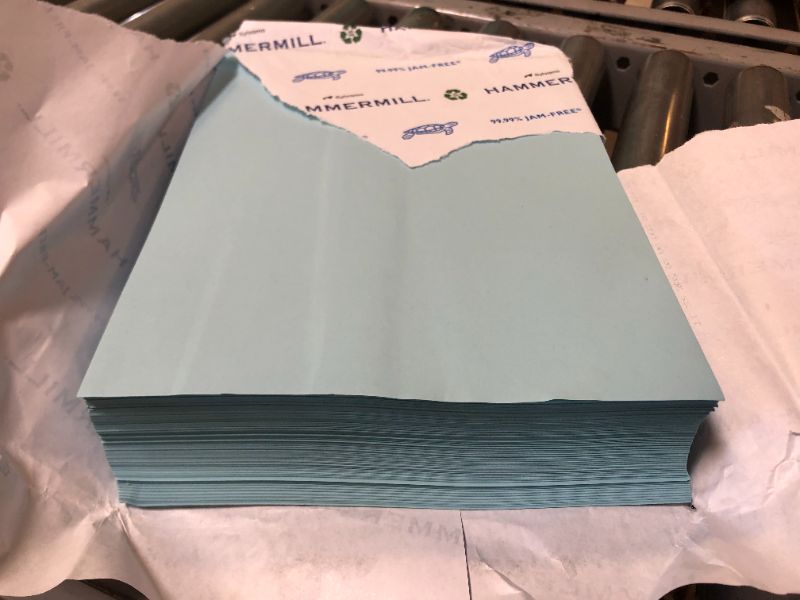 Photo 2 of Hammermill Colored Paper, 20 lb Blue Printer Paper, 8.5 x 11-10 Ream (5,000 Sheets) - Made in the USA, Pastel Paper, 103309C  *** ITEMS ARE LOOSE IN BOX ***
