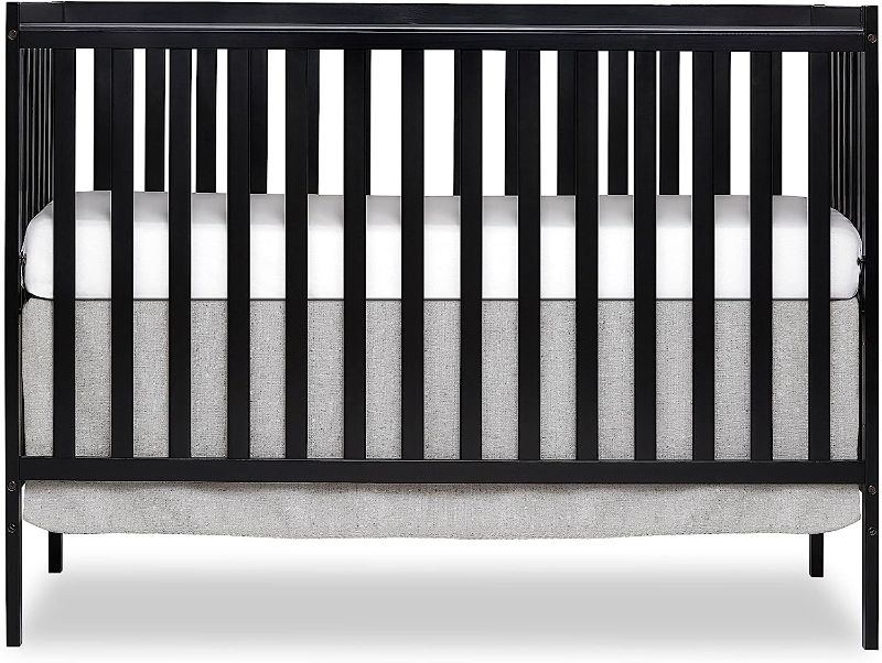 Photo 1 of Dream On Me Synergy 5-In-1 Convertible Crib In Black, Greenguard Gold Certified
