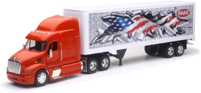 Photo 1 of Fast Lane 1:32 Scale Die-Cast Mighty Haulers - Support Our Troops Red Truck with Trailer
