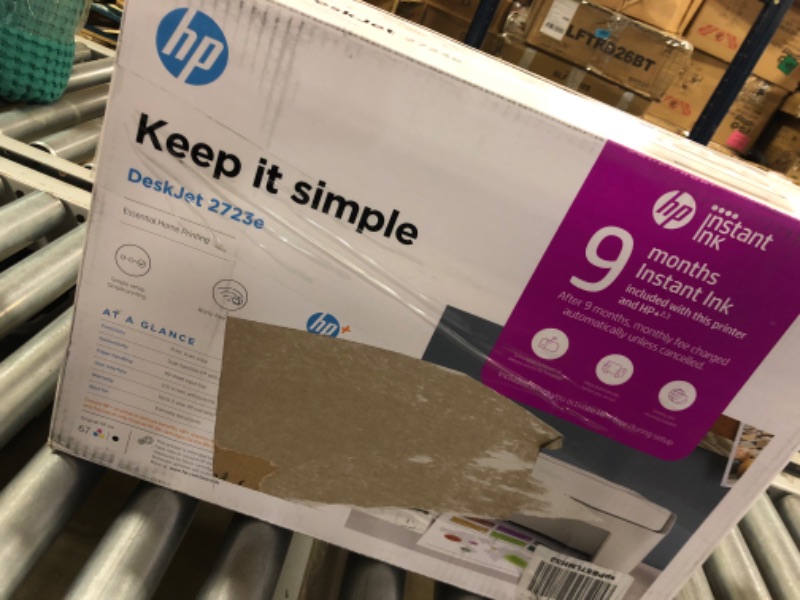 Photo 2 of HP DeskJet 2755e Wireless Color All-in-One Printer with bonus 6 months Instant Ink with HP+ (26K67A), white
