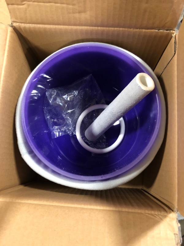 Photo 2 of ALIOTH Purple B Note Crystal Singing Bowl Crown Chakra 8 inch Crystal Bowl Suede Striker
