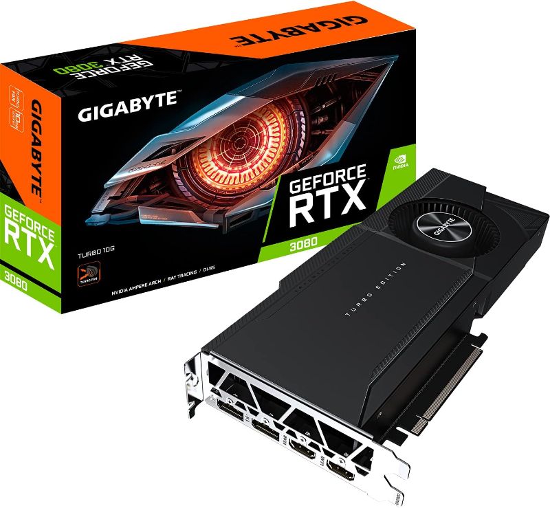 Photo 1 of Gigabyte GeForce RTX 3080 Turbo 10G (rev. 2.0) NVIDIA 10GB GDDR6X Graphic Card
