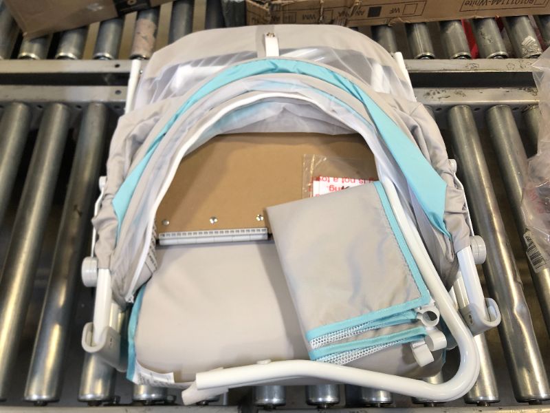 Photo 2 of Dream On Me Karley Bassinet in Blue/Grey