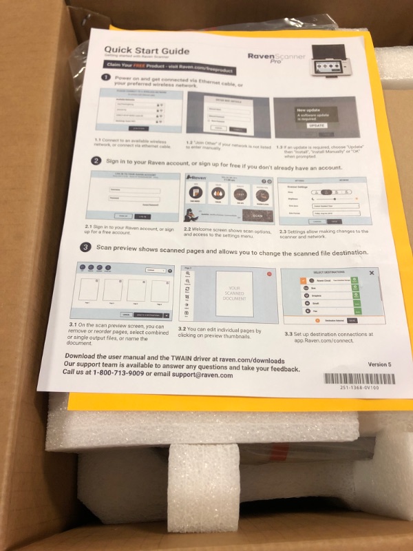 Photo 4 of Raven Pro Document Scanner - Huge Touchscreen, High Speed Color Duplex Feeder (ADF), Wireless Scan to Cloud, WiFi, Ethernet, USB, Home or Office Desktop