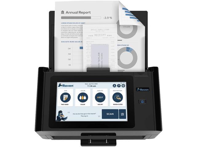 Photo 1 of Raven Pro Document Scanner - Huge Touchscreen, High Speed Color Duplex Feeder (ADF), Wireless Scan to Cloud, WiFi, Ethernet, USB, Home or Office Desktop