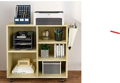 Photo 1 of Hasuit Wood File Cabinet with Movable Casters, Home Office Rolling Filing Cabinet, Printer Stand Office Cabinet (Nature) NEW 