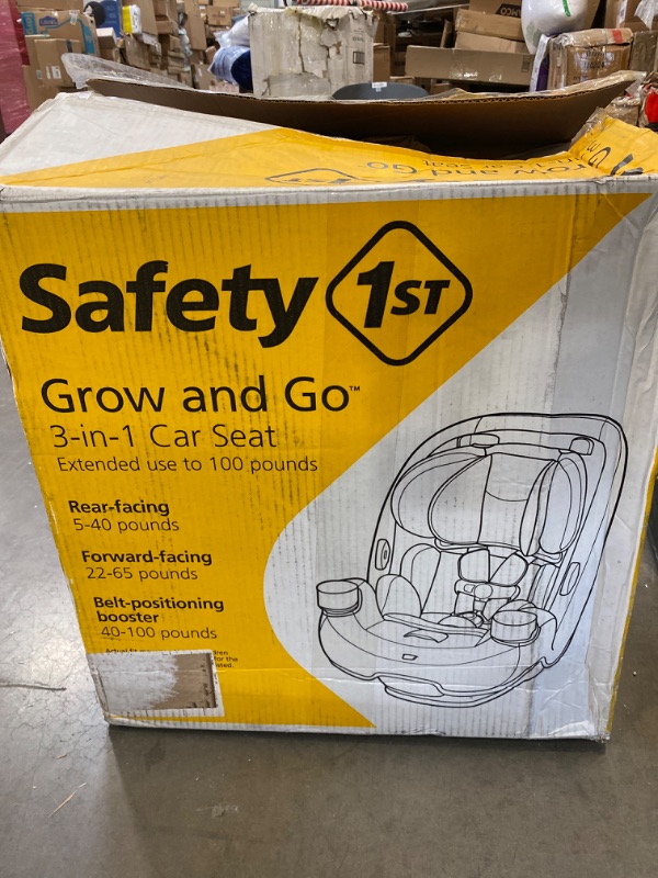 Photo 3 of Safety 1st Grow and Go All-in-One Convertible Car Seat, Rear-facing 5-40 pounds, Forward-facing 22-65 pounds, and Belt-positioning booster 40-100 pounds, Carbon Rose Carbon Rose Original NEW 