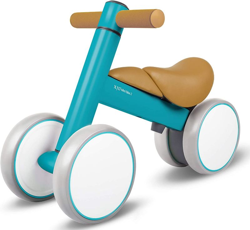 Photo 1 of XJD Baby Balance Bikes Bicycle Baby Toys for 1 Year Old Boy Girl 10 Month -36 Months Toddler Bike Infant No Pedal 4 Wheels First Bike or Birthday Gift Children Walker (Sky Blue, Upgrade) 