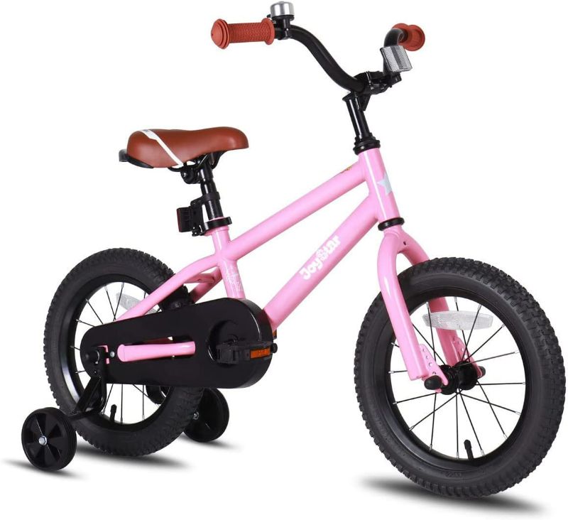 Photo 1 of JOYSTAR Kids Bike for Boys Girls Ages 2-9 Years Old, 12-18 Inch BMX Style Kid's Bicycles   14 Inch Bikes with Kickstand and Handbrake, Pink  NEW 