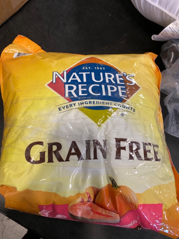 Photo 2 of Nature's Recipe Grain Free Dry Dog Food, Salmon, Sweet Potato & Pumpkin Recipe, 24 Pound Bag, Easy to Digest Dry Food Salmon, Sweet Potato & Pumpkin 24 Pound (Pack of 1) NEW 
