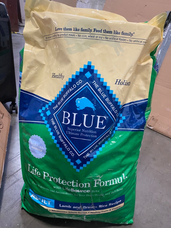 Photo 2 of Blue Buffalo Life Protection Formula Natural Adult Dry Dog Food, Lamb and Brown Rice 30-lb Lamb & Brown Rice 30 Pound (Pack of 1) NEW 