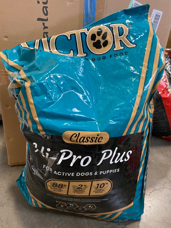 Photo 2 of Victor Super Premium Dog Food – Hi-Pro Plus Dry Dog Food – 30% Protein, Gluten Free - for High Energy and Active Dogs & Puppies, 40lbs 40 Pound (Pack of 1) NEW