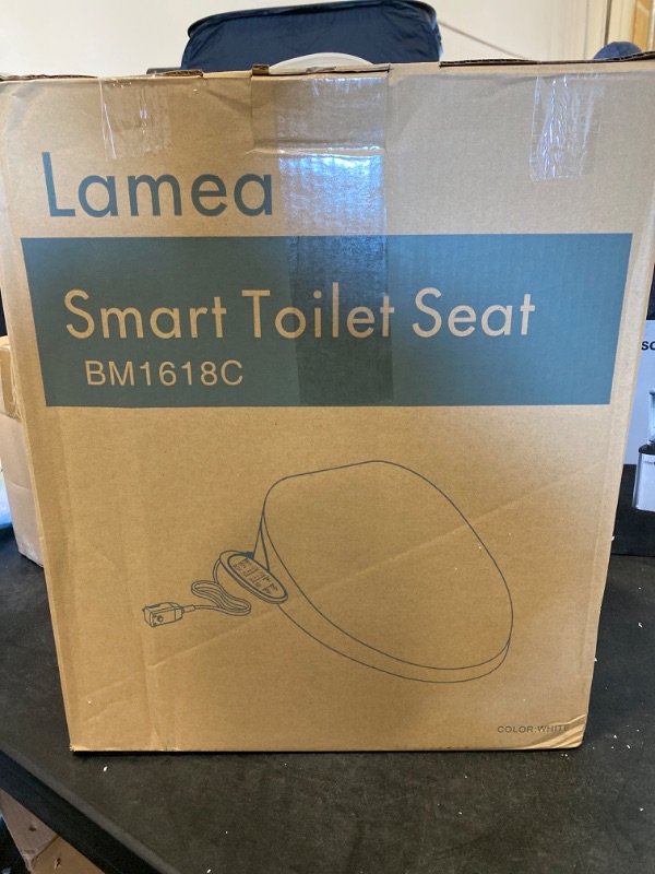 Photo 3 of SmartBidet White Elongated Slow-Close Heated Bidet Toilet Seat 18.7X7.7X22" NEW 