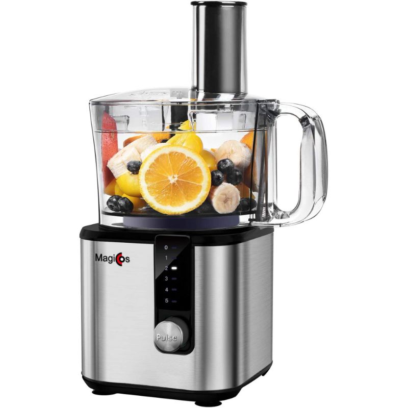 Photo 1 of 8 Cup Food Processor, MAGICCOS 750W Food Chopper, Processing Accessories,  Variable Speeds & Pulse,Stainless Steel