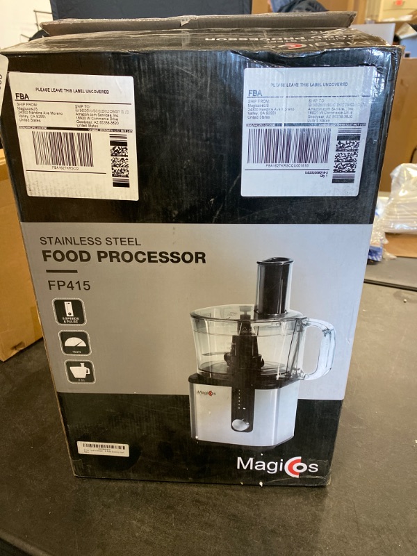 Photo 3 of 8 Cup Food Processor, MAGICCOS 750W Food Chopper, Processing Accessories,  Variable Speeds & Pulse,Stainless Steel