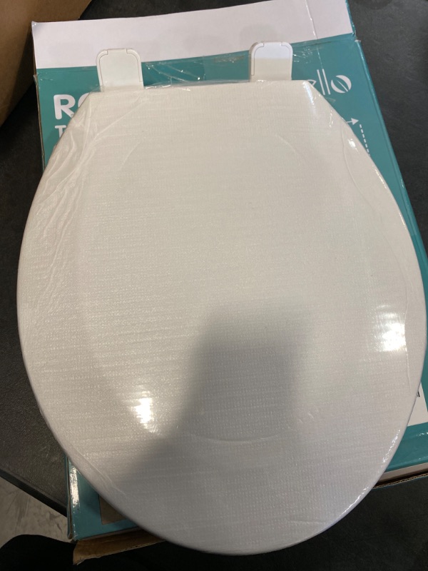 Photo 2 of Round Toilet Seat, Slow Close, Thickened Material, No Wiggle Never Loosen, Easy To Install And Clean, Fit Most Round Toilets, White (16.5”) NEW