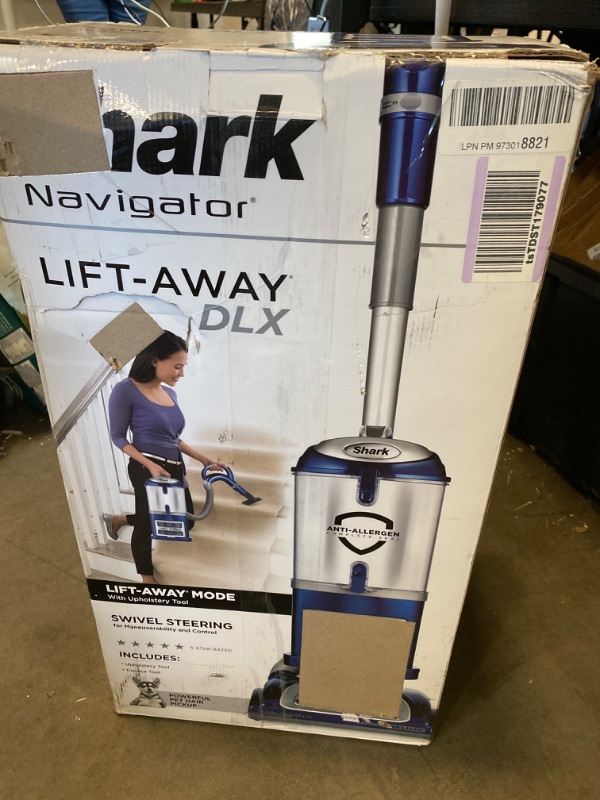 Photo 5 of Shark NV360 Navigator Lift-Away Deluxe Upright Vacuum with Large Dust Cup Capacity, HEPA Filter, Swivel Steering, Upholstery Tool & Crevice Tool, Blue NEW  
