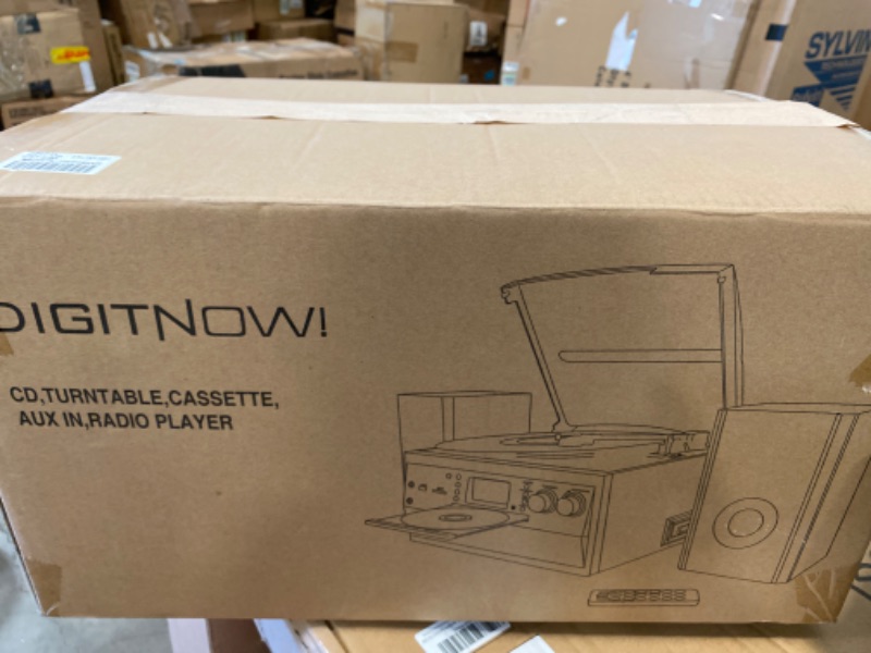 Photo 1 of DIGITNOW Bluetooth Record Player Turntable with Stereo Speaker, LP Vinyl to MP3 Converter with CD, Cassette, Radio, Aux in and USB/SD Encoding, Remote Control, Audio Music Player Built in Amplifier NEW 