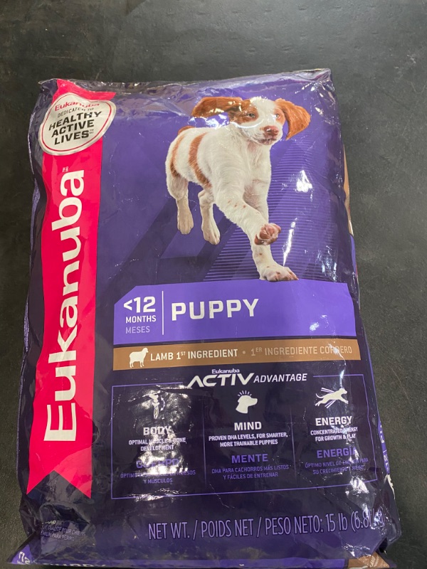 Photo 1 of Eukanuba Puppy Lamb 1st Ingredient Dry Dog Food, 15-lb bag NEW