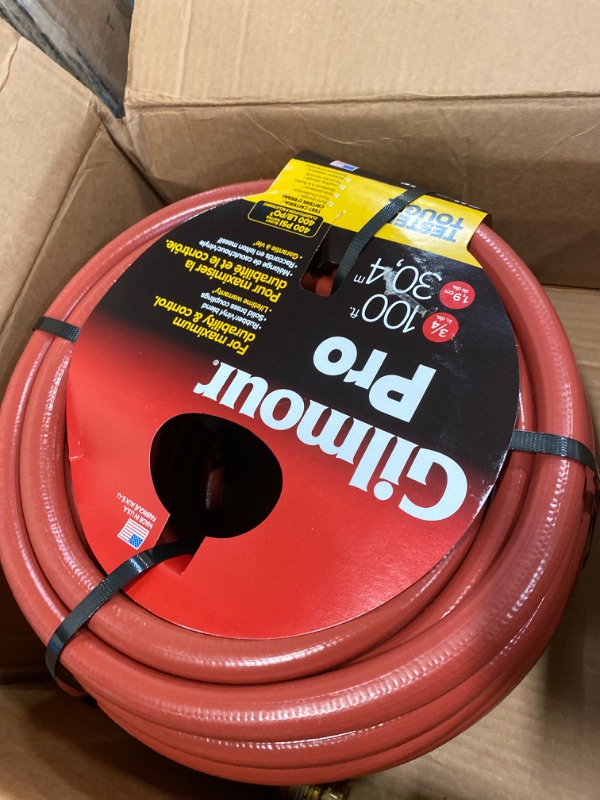 Photo 2 of Gilmour Pro Commercial Hose 3/4 Inch x 100 Feet, Red NEW