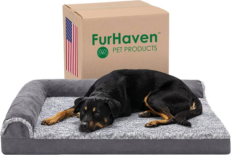 Photo 1 of Furhaven Dog Bed Plush & Removable Washable Cover