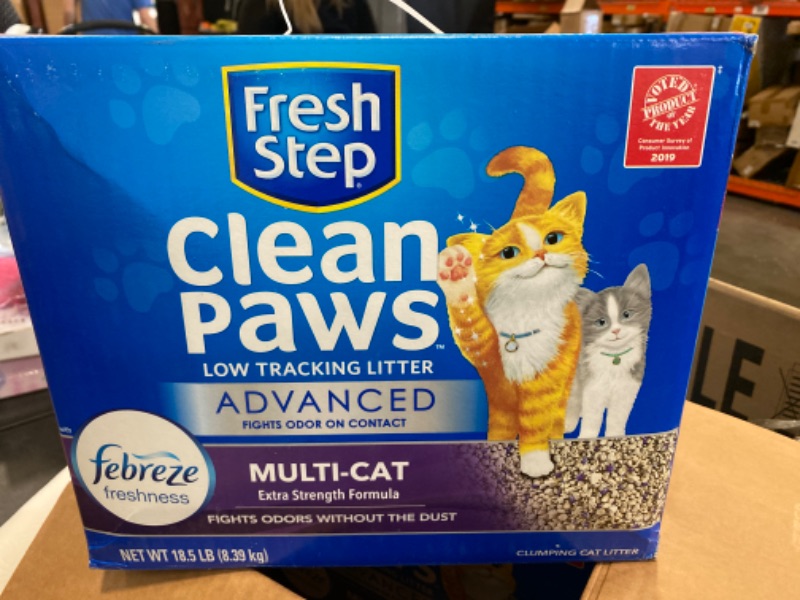Photo 2 of 2 Pack Fresh Step Advanced Multi-Cat Febreze Freshness Scented Clumping Clay Cat Litter, 18.5-lb box  NEW 